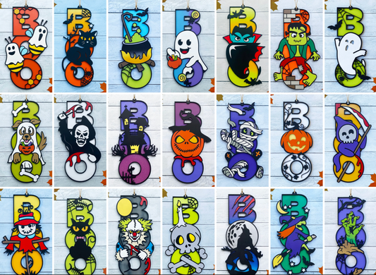 2 layer "BOO" Signs - 22 Versions!!!!