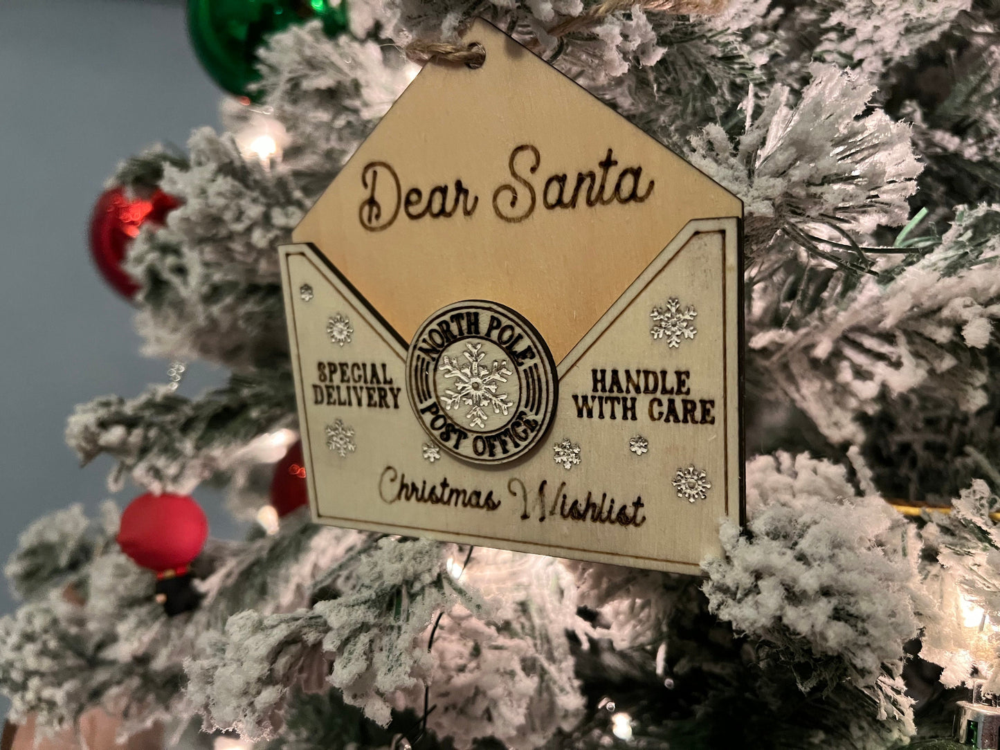 Customizable Letter to Santa Christmas Ornaments