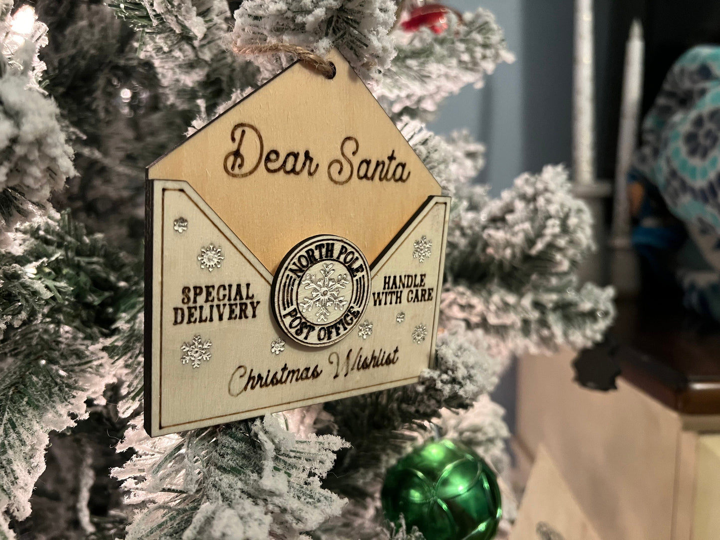 Customizable Letter to Santa Christmas Ornaments